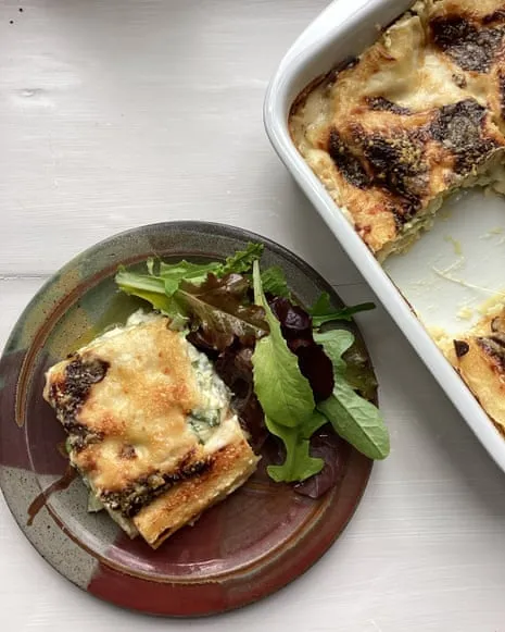 A Classic Dish for Lasagne with Courgette and A Trio of Cheeses